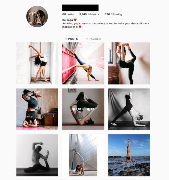 yoga Instagram profile