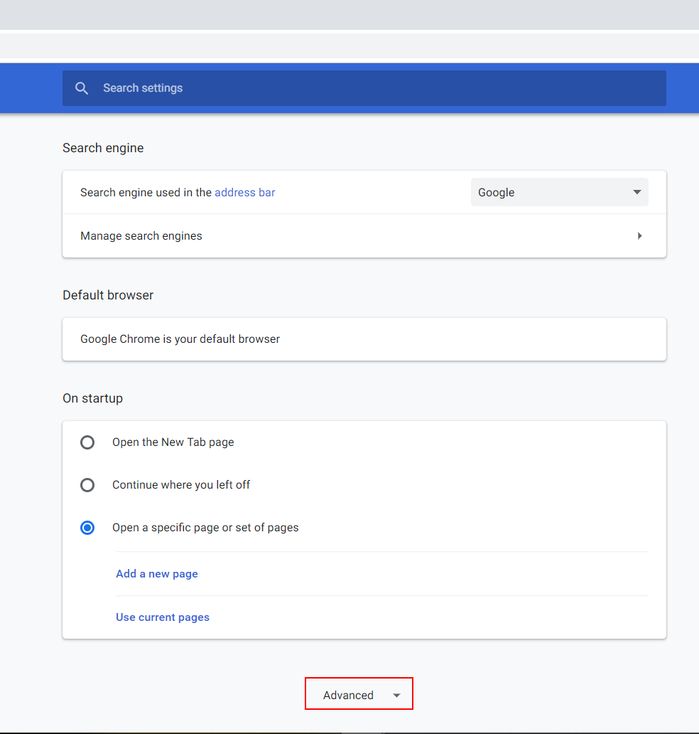 Setting up a proxy server in Google Chrome